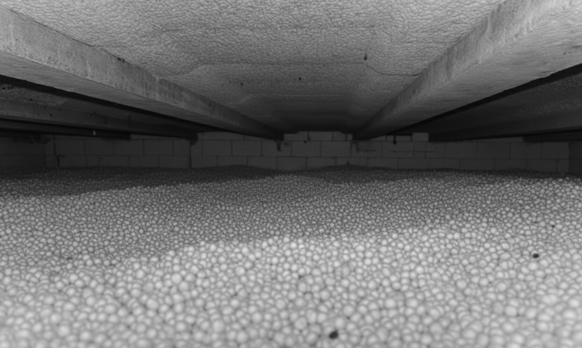 EPS Parels bodemisolatie in kruipruimte