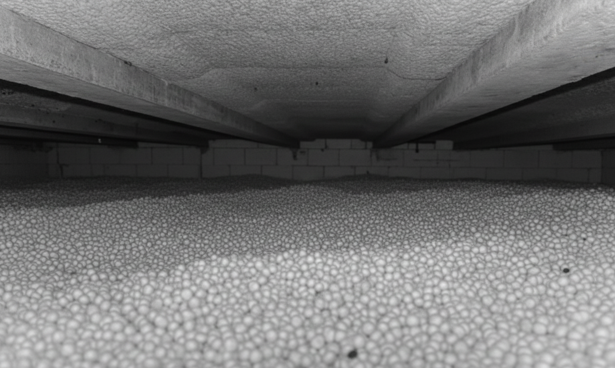 EPS Parels bodemisolatie in kruipruimte